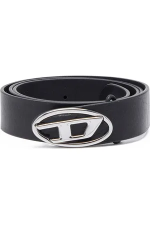 Diesel Leather belt with Oval D logo Belts