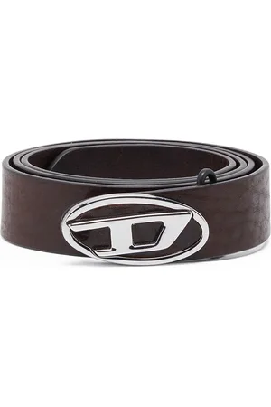 Diesel Leather belt with Oval D logo Belts