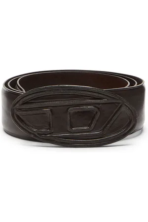 Diesel Leather belt with leather covered buckle Belts