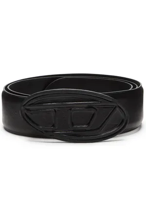 Diesel Leather belt with leather covered buckle Belts