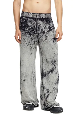 Diesel Track pants in burnout plated jersey Pants