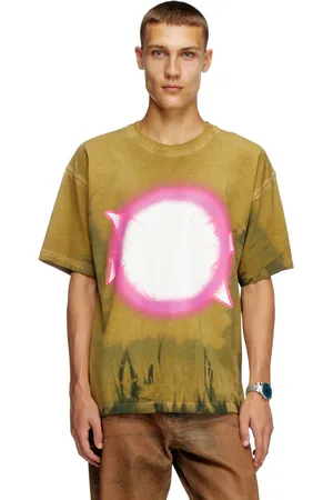 Diesel Tie dye T shirt with spotlight print T Shirts