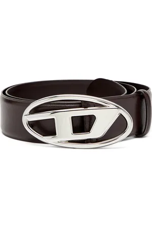 Diesel Leather belt with Oval D buckle Belts