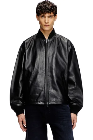 Diesel Waxed leather bomber jacket Leather jackets