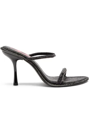 Diesel D Havanna Heeled mules in crystal denim Sandals