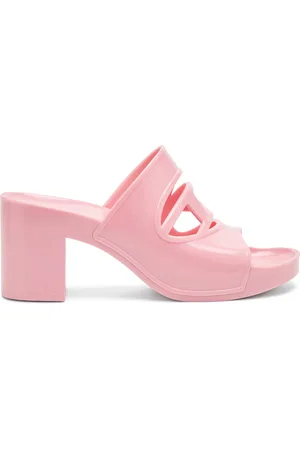 Diesel Sa Bonnie Heeled rubber slides with cut out logo Sandals