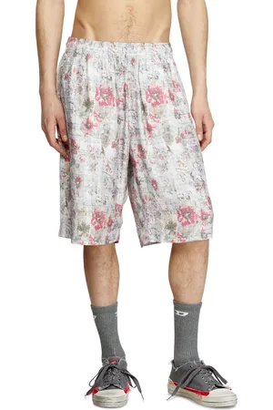 Diesel Acetate shorts with floral print Shorts