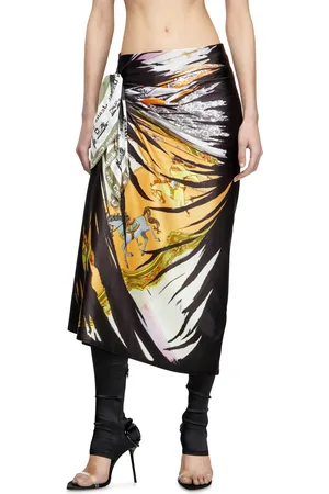 Diesel Draped skirt with bandana print Skirts
