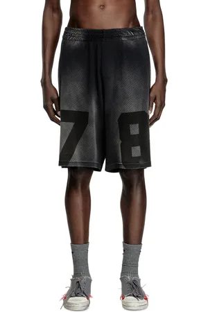 Diesel Jersey and mesh shorts with faded effect Shorts