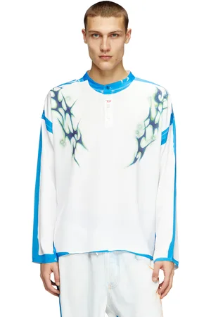 Diesel Long sleeve T shirt with graffiti print T Shirts