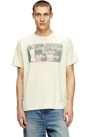 Diesel Slogan T shirt with burnout wash T Shirts