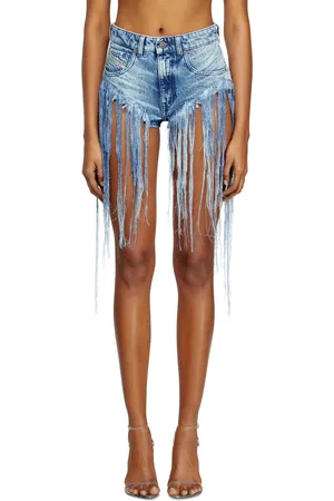 Diesel Shorts in distressed fringed denim Shorts