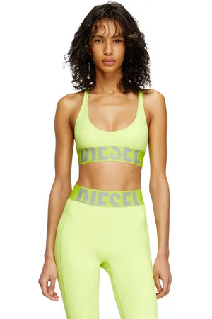 Diesel Microfibre sports bra with cut off logo Bras