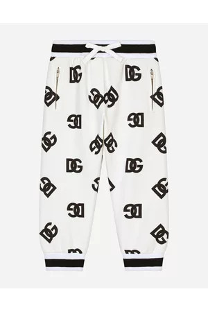 Dolce & Gabbana Printed Skirts - Trousers and Skirts - Jersey jogging pants with DG logo print female 2 years