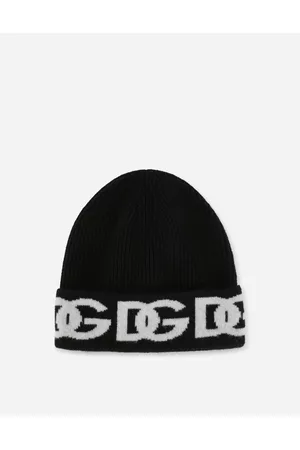 Dolce & Gabbana Hats - Accessories - Ribbed knit hat with jacquard DG logo male M