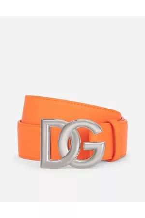 Dolce & Gabbana Belts - Belts - Calfskin belt with DG logo male 80