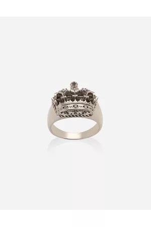 Dolce & Gabbana Gold Rings - Rings - Crown gold crown ring male 62