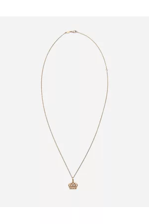 Dolce & Gabbana Necklaces - Necklaces - Crown gold pendant male OneSize