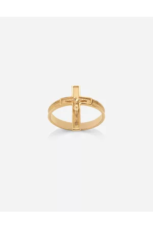 Dolce & Gabbana Rings - Rings - Sicily yellow ring with cross male 62
