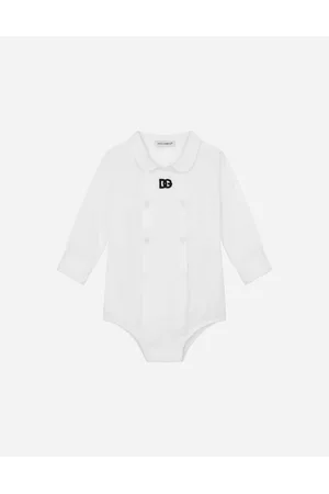 Dolce & Gabbana 80s Fashion - Gift Sets and Babygrows - Poplin babygrow with DG logo patch male 3/6