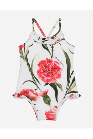Dolce & Gabbana Swimsuits - Beachwear - Carnation-print one-piece swimsuit female 12/18 months