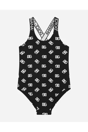 Dolce & Gabbana Swimsuits - Beachwear - One-piece swimsuit with DG logo print female 2 years