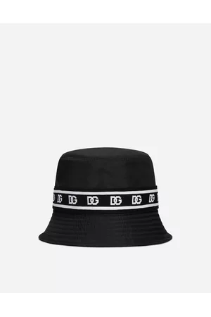 Dolce & Gabbana Hats - Hats and Gloves - Nylon bucket hat with branded-band print male 57