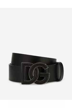 Dolce & Gabbana Belts - Belts - Lux leather belt with DG logo male 85