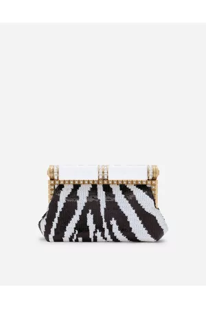 Dolce & Gabbana Clutches - Clutches, Mini and Micro Bags - Sequined zebra-design bag female OneSize