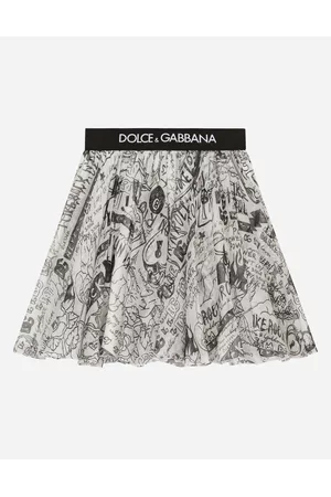 Dolce & Gabbana Printed Skirts - Trousers and Skirts - Graffiti-print chiffon midi skirt female 6 years
