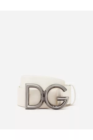 Dolce & Gabbana Belts - Belts - Cowhide belt with DG logo male 85