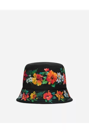 Dolce & Gabbana Hats - Hats and Gloves - Nylon bucket hat with Hawaiian print male 58