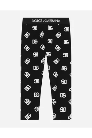 Dolce & Gabbana Printed Skirts - Trousers and Skirts - Interlock leggings with DG logo print female 2 years