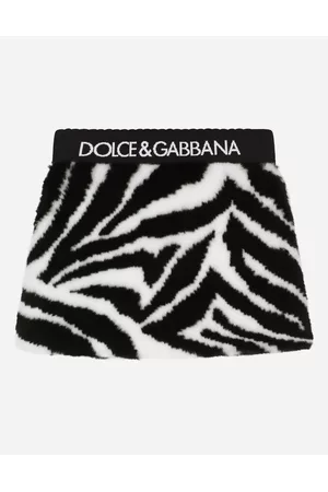 Dolce & Gabbana Skirts - Trousers and Skirts - Short zebra-design faux fur skirt female 5 years