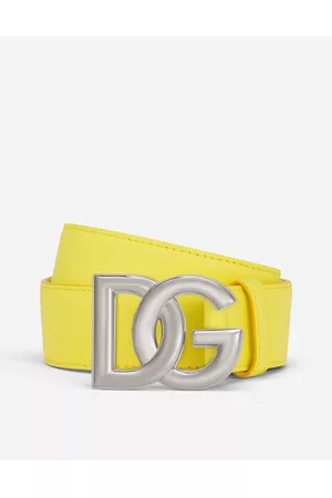 Dolce & Gabbana Belts - Belts - Calfskin belt with DG logo male 80