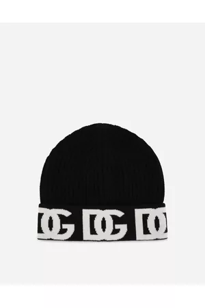 Dolce & Gabbana Hats - Hats and Gloves - Knit cashmere jacquard hat with DG logo male OneSize