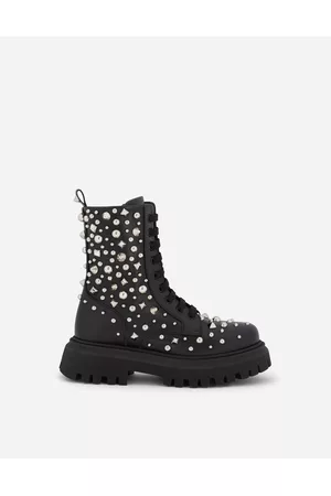 Dolce & Gabbana Boots - Shoes (24-38) - Studded leather combat boots female 29