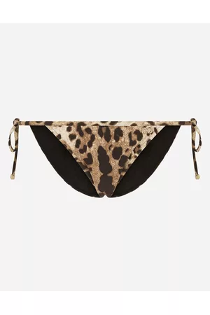 Dolce & Gabbana Bikini Bottoms - Beachwear - Leopard-print string bikini bottoms female 1