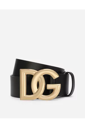 Dolce & Gabbana Belts - Belts - Lux leather belt with crossover DG logo buckle male 80