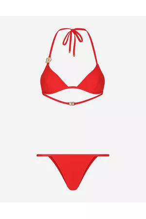 Dolce & Gabbana Triangle Bikinis - Beachwear - Triangle bikini with DG logo female 1
