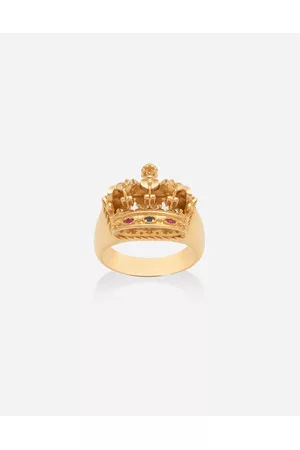 Dolce & Gabbana Rings - Rings - Crown yellow ring male 62