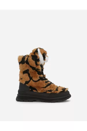 Dolce & Gabbana Winter Boots - Shoes (24-38) - Tiger-design faux fur boots female 26