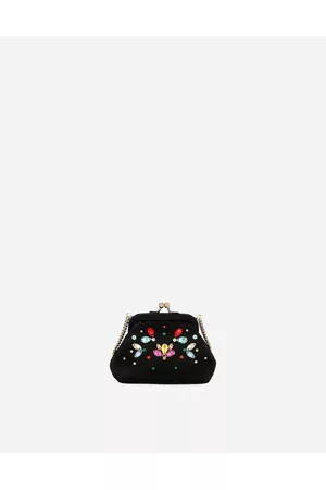Dolce & Gabbana Shoulder Bags - Accessories - Satin shoulder bag with multi-colored crystals female OneSize