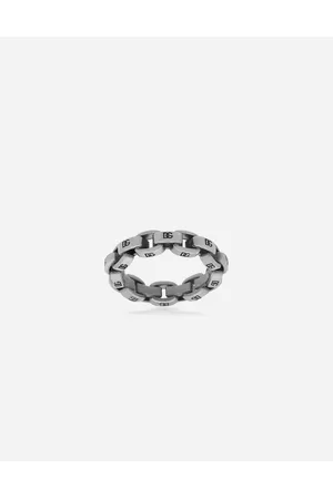 Dolce & Gabbana Rings - Bijoux - Chain ring with DG logos male 58