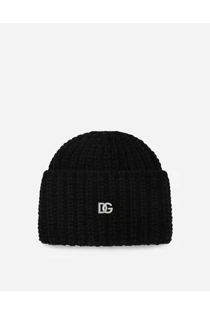 Dolce & Gabbana Hats - Hats and Gloves - Knit cotton hat with DG patch male OneSize