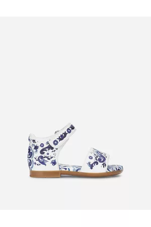 Dolce & Gabbana Leather Sandals - Collection - Nappa leather sandals with majolica print female 19