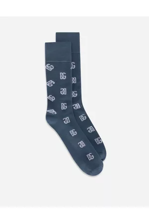 Dolce & Gabbana Socks - Socks - Stretch cotton jacquard socks with DG Monogram male M