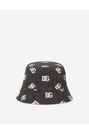 Dolce & Gabbana Hats - Hats and Gloves - Cotton jacquard bucket hat with DG logo male 58