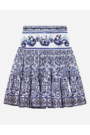 Dolce & Gabbana Printed Skirts - Collection - Long majolica-print poplin skirt female 2 years