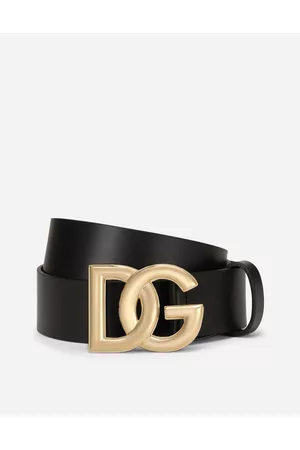 Dolce & Gabbana Belts - Belts - Lux leather belt with crossover DG logo buckle male 80